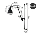 GobekUsa Industrial Iron Swing Arm Wall Lamp for Bedroom, Living Room, Office Decor