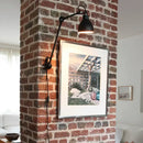 GobekUsa Industrial Iron Swing Arm Wall Lamp for Bedroom, Living Room, Office Decor