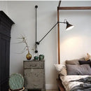GobekUsa Industrial Iron Swing Arm Wall Lamp for Bedroom, Living Room, Office Decor