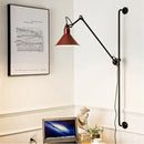 GobekUsa Industrial Iron Swing Arm Wall Lamp for Bedroom, Living Room, Office Decor