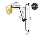 GobekUsa Industrial Iron Swing Arm Wall Lamp for Bedroom, Living Room, Office Decor