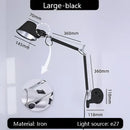GobekUsa Industrial Black Silver Swing Arm Wall Lamp - Rotatable Miniature Table Lamp E27