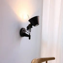 GobekUsa Industrial Black Silver Swing Arm Wall Lamp - Rotatable Miniature Table Lamp E27