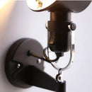 GobekUsa Industrial Black Silver Swing Arm Wall Lamp - Rotatable Miniature Table Lamp E27