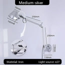 GobekUsa Industrial Black Silver Swing Arm Wall Lamp - Rotatable Miniature Table Lamp E27