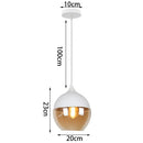 GobekUsa Glass Shade Pendant Light, Industrial Kitchen Restaurant Decor Lighting