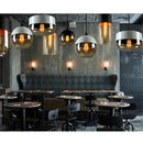 GobekUsa Glass Shade Pendant Light, Industrial Kitchen Restaurant Decor Lighting