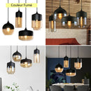 GobekUsa Glass Shade Pendant Light, Industrial Kitchen Restaurant Decor Lighting