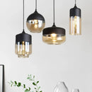GobekUsa Glass Shade Pendant Light, Industrial Kitchen Restaurant Decor Lighting