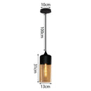 GobekUsa Glass Shade Pendant Light, Industrial Kitchen Restaurant Decor Lighting