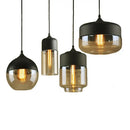 GobekUsa Glass Shade Pendant Light, Industrial Kitchen Restaurant Decor Lighting