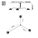 GobekUsa Industrial Spider Serge Mouille Ceiling Lamp Black LED E27 Lighting