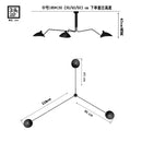 GobekUsa Industrial Spider Serge Mouille Ceiling Lamp Black LED E27 Lighting
