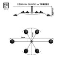 GobekUsa Industrial Spider Serge Mouille Ceiling Lamp Black LED E27 Lighting