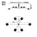 GobekUsa Industrial Spider Serge Mouille Ceiling Lamp Black LED E27 Lighting