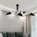 GobekUsa Black Swing Arm Chandelier | Loft Industrial Adjustable Lighting Fixture