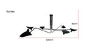 GobekUsa Black Swing Arm Chandelier | Loft Industrial Adjustable Lighting Fixture
