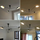 GobekUsa Black Swing Arm Chandelier | Loft Industrial Adjustable Lighting Fixture