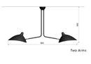 GobekUsa Black Swing Arm Chandelier | Loft Industrial Adjustable Lighting Fixture