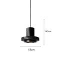 GobekUsa Black Travertine Cement Terrazzo Pendant Light Industrial Hat Light