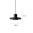 GobekUsa Black Travertine Cement Terrazzo Pendant Light Industrial Hat Light