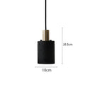 GobekUsa Black Travertine Cement Terrazzo Pendant Light Industrial Hat Light
