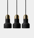 GobekUsa Black Travertine Cement Terrazzo Pendant Light Industrial Hat Light