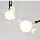 GobekUsa Glass Ball Firefly LED Tree Branch Chandelier Industrial Black Lighting