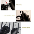 Industrial black vintage wall light with adjustable arm kitchen sconce by Decorbites