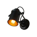 Industrial black vintage wall light with adjustable arm kitchen sconce by Decorbites