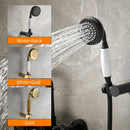 GobekUsa Black & White Bath Shower Set with Dual Control Wall Mount