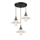 GobekUsa Industrial Ceiling Chandelier for Kitchen Bedroom Restaurant Home, Black/White, 3 Heads
