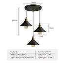 GobekUsa Industrial Ceiling Chandelier for Kitchen Bedroom Restaurant Home, Black/White, 3 Heads
