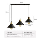 GobekUsa Industrial Ceiling Chandelier for Kitchen Bedroom Restaurant Home, Black/White, 3 Heads