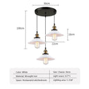 GobekUsa Industrial Ceiling Chandelier for Kitchen Bedroom Restaurant Home, Black/White, 3 Heads