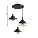GobekUsa Industrial Ceiling Chandelier for Kitchen Bedroom Restaurant Home, Black/White, 3 Heads