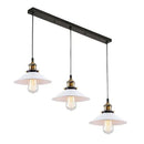 GobekUsa Industrial Ceiling Chandelier for Kitchen Bedroom Restaurant Home, Black/White, 3 Heads