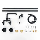 GobekUsa Industrial Black Floor Standing Dual Handle Bathroom Shower Faucet