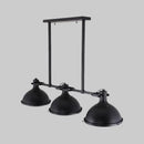GobekUsa Symmetrical Island Pendant Light - Loft Style Metal Ceiling Lamp with Dome Shade - 3 Lights - Black/White