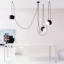 GobekUsa Industrial Black White Chandelier LED Lighting for Restaurant Bar Office