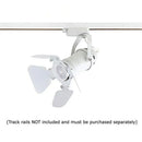 Industrial black & white track spotlight office adjustable barn doors by Decorbites