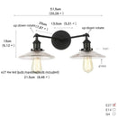 GobekUsa Industrial LED Wall Light Fixture with Pull Chain Switch, 2 Heads Bedside Lamp