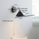 GobekUsa Black Wood LED Wall Sconce, Rotatable Stair Light