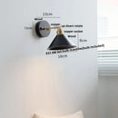 GobekUsa Black Wood LED Wall Sconce Rotatable Stair Light, Modern Nordic Design
