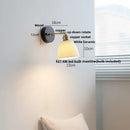 GobekUsa Black Wood LED Wall Sconce Rotatable Stair Light, Modern Nordic Design