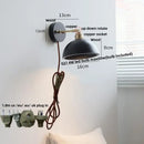 GobekUsa Black Wood LED Wall Sconce Rotatable Stair Light, Modern Nordic Design