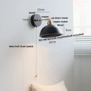 GobekUsa Black Wood LED Wall Sconce Rotatable Stair Light, Modern Nordic Design