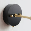 GobekUsa Black Wood LED Wall Sconce Rotatable Stair Light, Modern Nordic Design