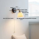 GobekUsa Black Wood LED Wall Sconce Rotatable Stair Light, Modern Nordic Design