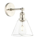 GobekUsa Funnel Flared Glass Clear Glass Shade Single Sconce Wall Lamp